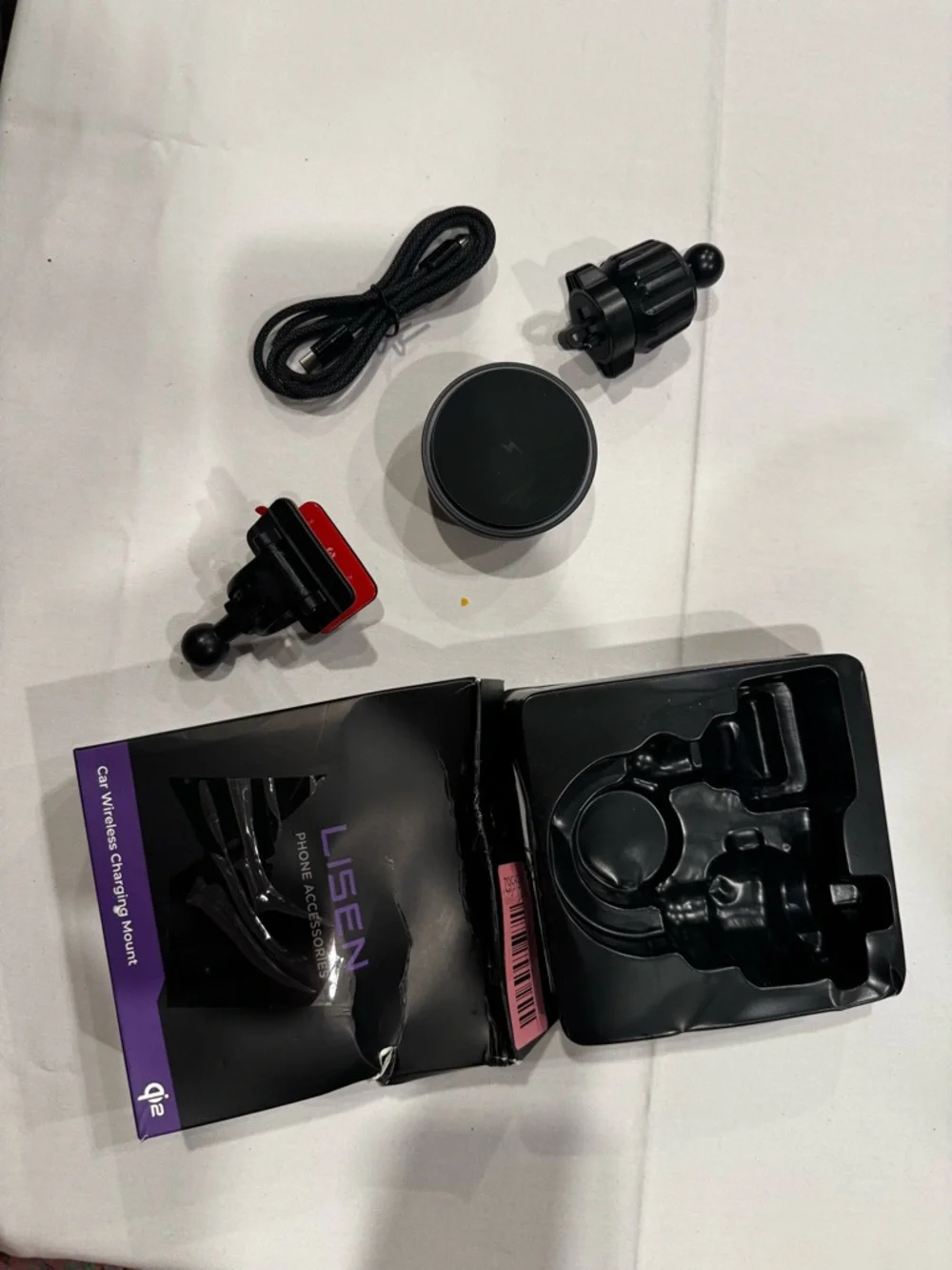 LISEN Qi2 Magnetic Car Charger Mount – Fast Charging, MagSafe Compatible